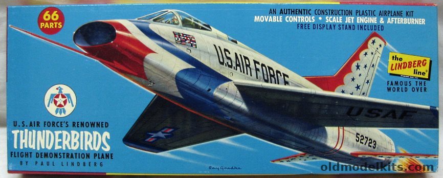 Lindberg 1/48 F-100 Super Sabre Thunderbirds, 552-98 plastic model kit